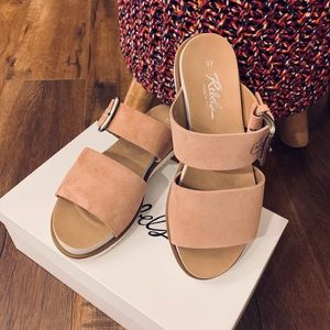 Women’s Rebels Suede Sandals. Dusty Pink. Size 37.